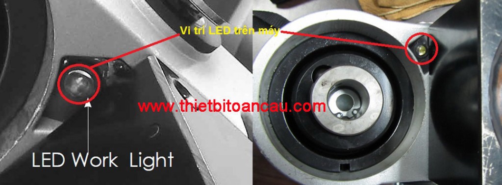 Vị trí của LED trên máy