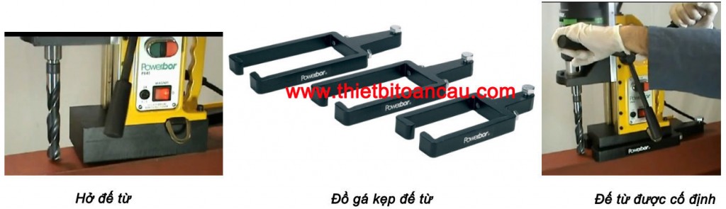 Bộ đồ gá máy khoan từ khi khoan lỗ lớn